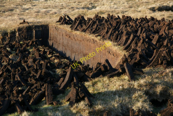 Photo 6"x4" Peat bank, Saxa Vord Kirkaton c2010