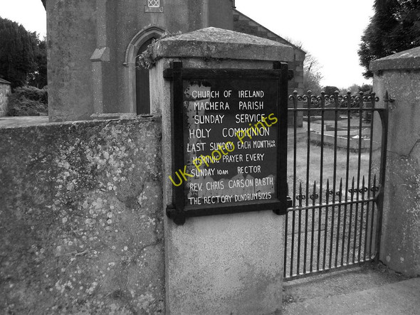 Photo 6"x4" Notice board outside Maghera Parish Church Maghera\/J3734 c2010