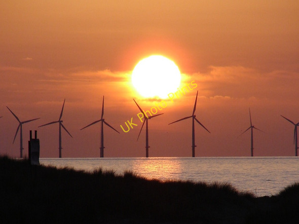 Photo 6"x4" Sunset over Rhyl Flats Rhyl c2010