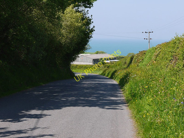 Photo 6"x4" Road heading past Pentre farm Aberaeron c2010