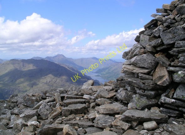 Photo 6"x4" Summit Cairn, Sgurr a' Mhaoraich Kinloch Hourn c2006
