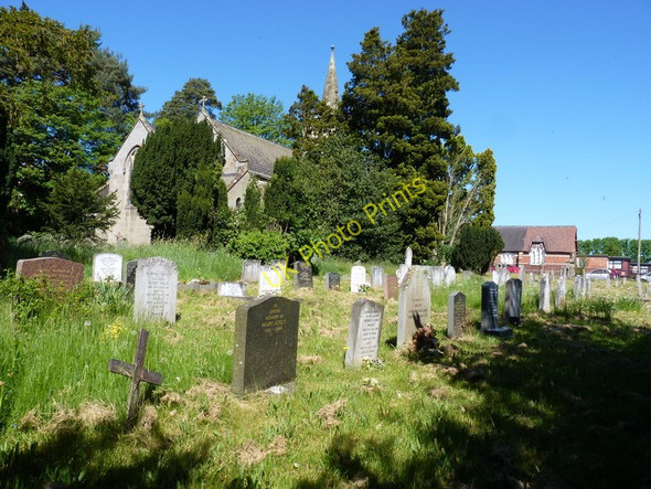 Photo 6"x4" The graveyard at St Edward's church Dorrington\/SJ4702 c2010