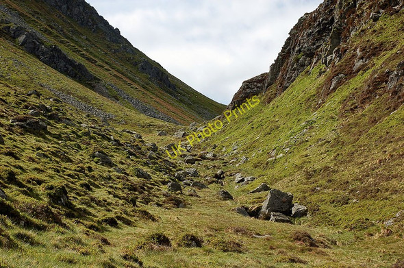 Photo 6"x4" Bealach Gliogarsnaich from below Bein Domhnuill c2010