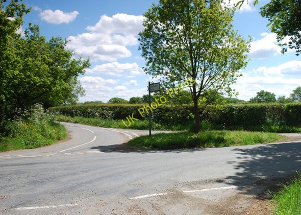 Photo 6"x4" The junction of Long Lane, Butterbank Lane and Crossing Lane. Derrington\/SJ8922 c2010