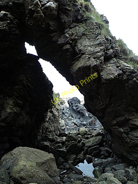 Photo 6"x4" Natural Arch near Doonie Point Bridge of Muchalls c2010
