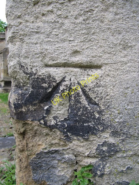 Photo 6"x4" Bench mark on St Peter & St Paul Wantage c2010