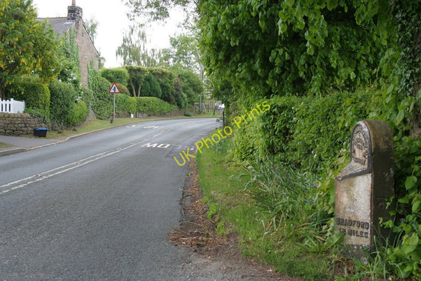 Photo 6"x4" Bench Marked Milestone, Leathley Fishpool\/SE2347 c2010
