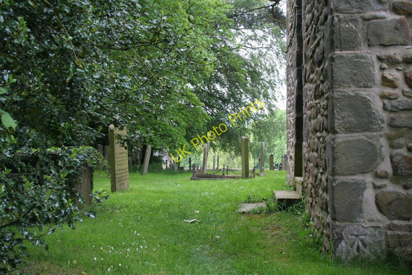 Photo 6"x4" Bolt Bench Mark, St Oswald's Church Fishpool\/SE2347 c2010