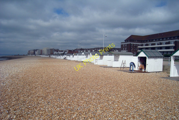 Photo 6"x4" Beach Huts Bexhill c2010