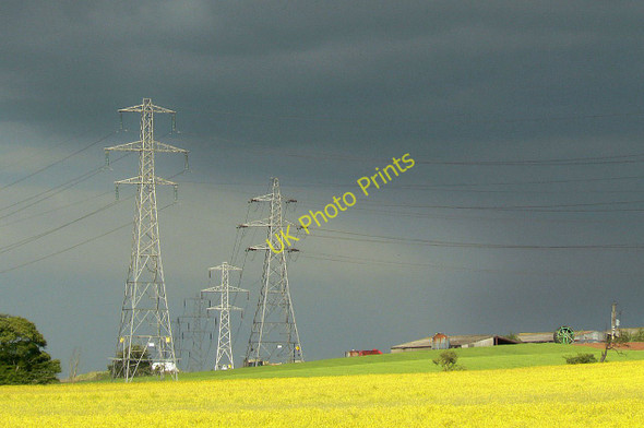 Photo 6"x4" Sunlit pylons Barton in Fabis c2010