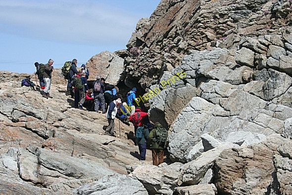 Photo 6"x4" Examining the Rocks Rhoscolyn c2010