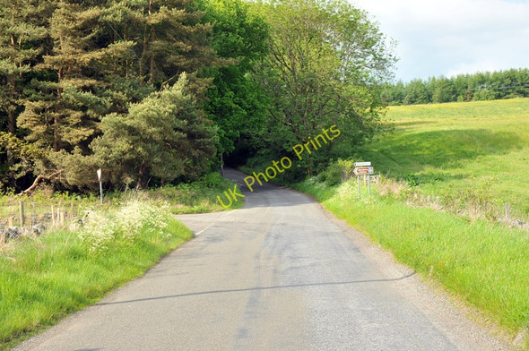 Photo 6"x4" Road junction near Aberdona House Forest Mill c2010