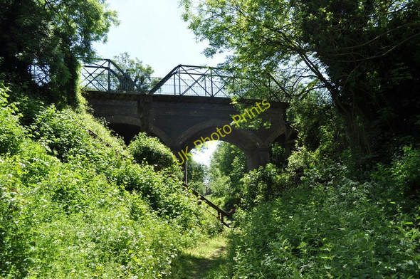 Photo 6"x4" Old Three Arched Railway Bridge Fakenham c2010