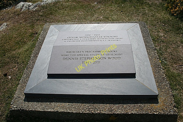 Photo 6"x4" Memorial to Dennis Wood Rhoscolyn c2010