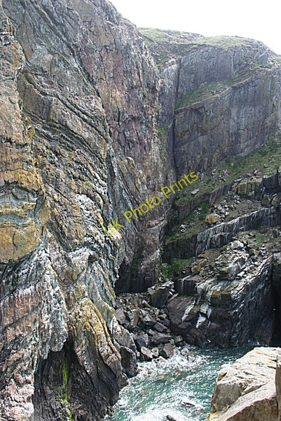 Photo 6"x4" Cliffs near South Stack Goferydd c2010