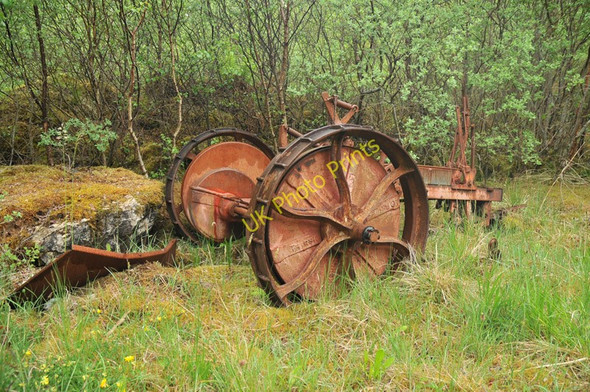 Photo 6"x4" Abandoned machinery in a disused quarry near Duror Duror c2010