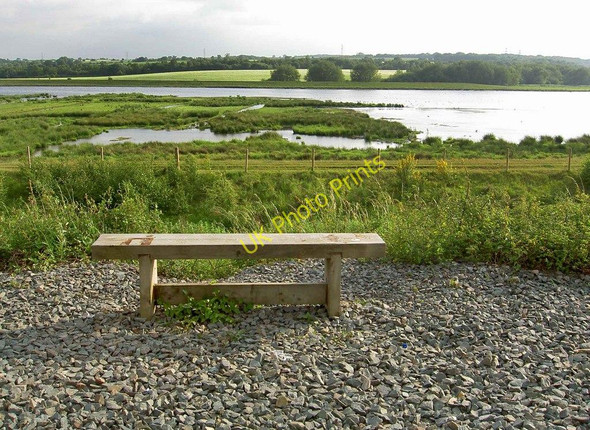 Photo 6"x4" Bench overlooking Edderthorpe Flash RSPB site Cudworth Common\/SE3907 c2010
