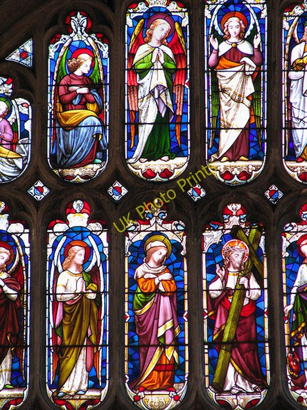 Photo 6"x4" St Margaret's church in Kings Lynn - east window (detail) King's Lynn c2010