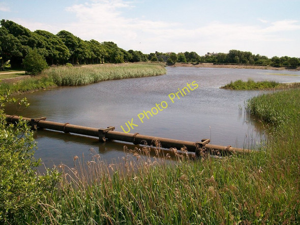 Photo 6"x4" Pipebridge over Afon Rhyd-hir Pwllheli c2010