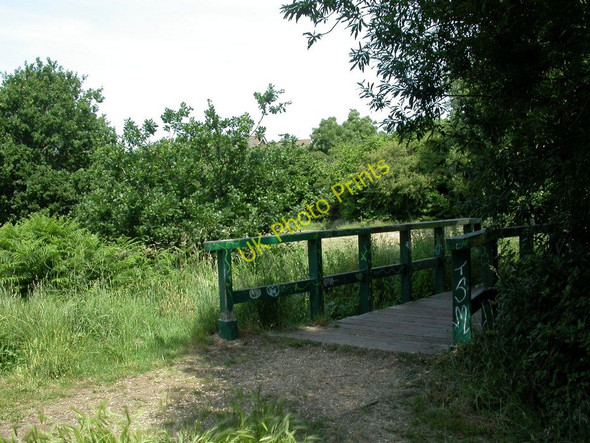 Photo 6"x4" Purewell Meadows, footbridge Christchurch\/SZ1592 c2010