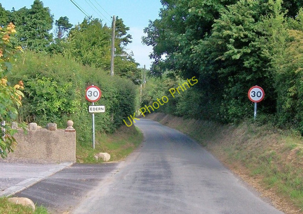 Photo 6"x4" Lon Fawr where it enters the 30mph zone at Edern Edern c2010