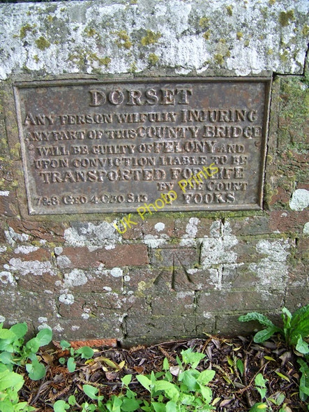 Photo 6"x4" Bench Mark and sign, Witchampton New Town\/ST9907 c2010