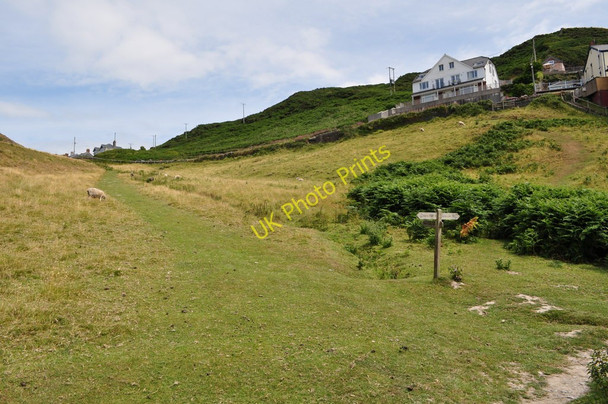 Photo 6"x4" The South West Coast Path branches off above Grunta Beach and heads towards the North Morte Road Mortehoe c2010