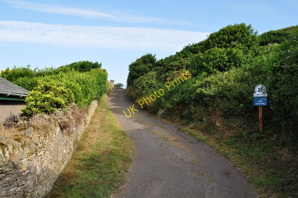 Photo 6"x4" A footpath by the cemetery which leads onto National Trust property Mortehoe c2010