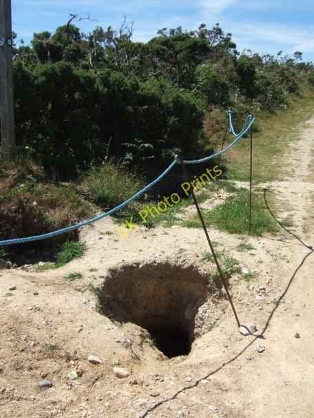 Photo 6"x4" Badger sett on the SW Coast Path Coryates c2010