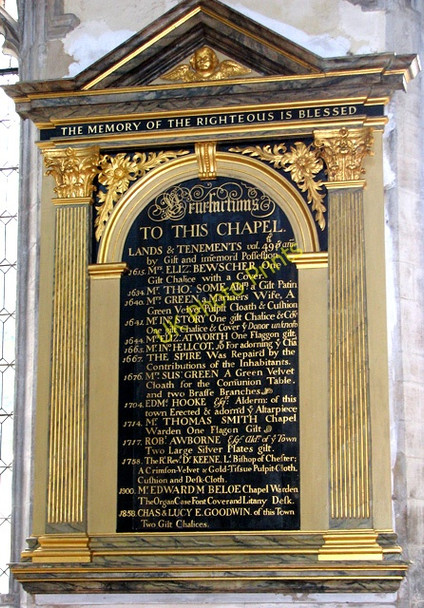 Photo 6"x4" St Nicholas' Chapel in Kings Lynn - C18 Benefactions board King's Lynn c2010