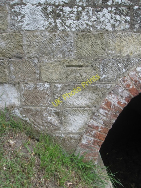Photo 6"x4" 1GL bench mark on Weir Green Bridge Filey c2010