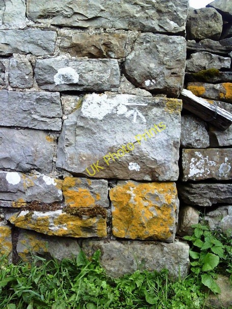 Photo 6"x4" Benchmark on barn at Gayle Gayle c2010