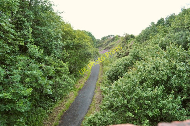 Photo 6"x4" National Cycle Route 27 heading west from the bridge at Higher Campscott Ossaborough c2010