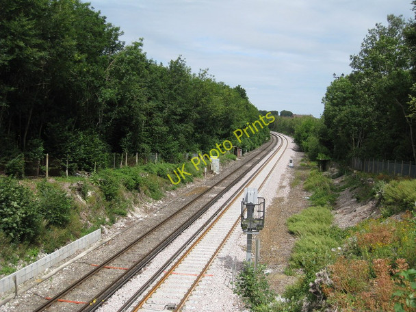Photo 6"x4" Railway Line to Snowdown Frogham\/TR2550 c2010