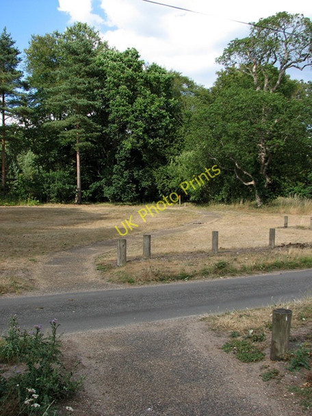 Photo 6"x4" Path crossing rural lane Santon Downham c2010