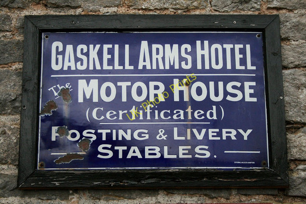 Photo 6"x4" Old sign at the Gaskell Arms Hotel Much Wenlock c2010