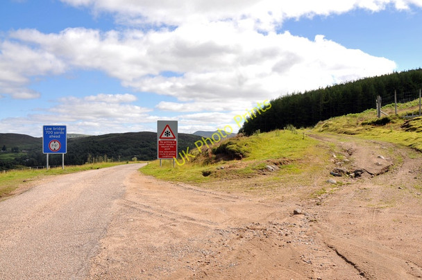 Photo 6"x4" Hill track meeting the public road near Rogart Tressady c2010