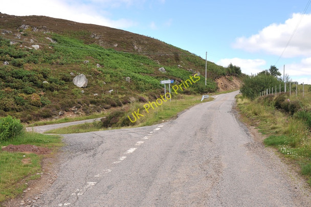 Photo 6"x4" Road junction to Lower Morness Little Rogart c2010