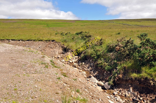 Photo 6"x4" Small stream flowing off the moor at Achnaluachrach West Langwell c2010