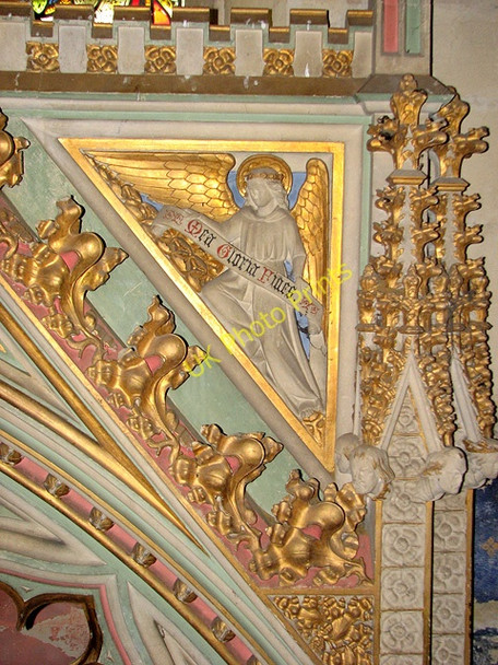 Photo 6"x4" St Mary's church in West Tofts - tomb in N aisle chapel (detail) West Tofts\/TL8392 c2010