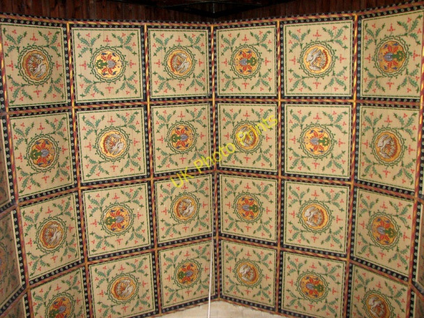 Photo 6"x4" St Mary's church in West Tofts - N aisle chapel ceiling West Tofts\/TL8392 c2010