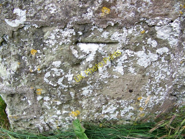 Photo 6"x4" Bench Mark, St Mary's Church West Knoyle c2010