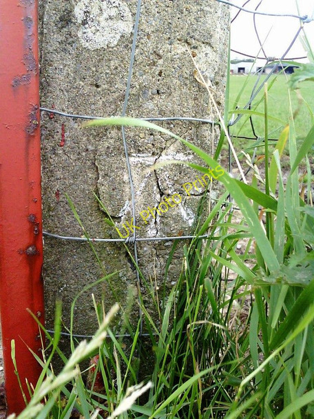 Photo 6"x4" Benchmark on concrete gatepost on Lords Lane Aiskew c2010