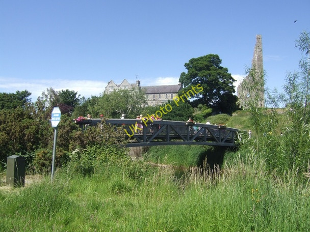 Photo 6"x4" Footbridge over the River Boyne Trim c2010