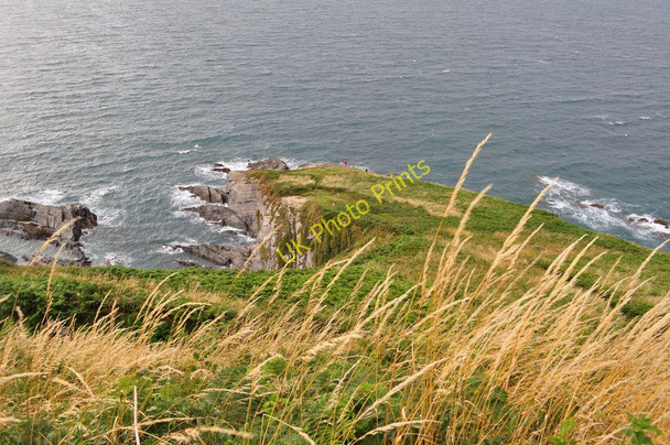 Photo 6"x4" An outcrop where anglers fish and steps lead to a secluded cove Ilfracombe c2010