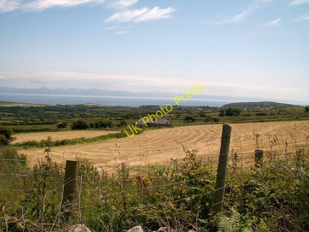 Photo 6"x4" The derelict Tyddyn-yr-haint surrounded by harvested hay fields Penbodlas c2010