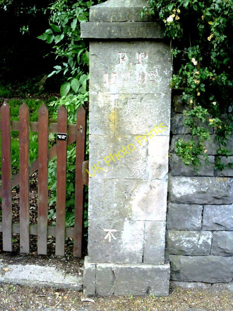 Photo 6"x4" Benchmark on gatepost on South Wall Kendal c2010