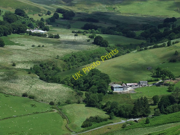 Photo 6"x4" Hill farms in Cwm Brefi, Ceredigion Llanddewi-Brefi c2010