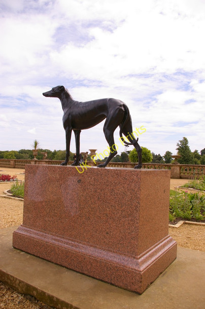 Photo 6"x4" Statue of Greyhouse, Osborne House, Isle of Wight Cowes c2009