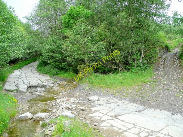 Photo 6"x4" Eroded concrete path Blaengwrach c2010